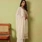 Pure White Organza Suit Set With Elegant Embroidery