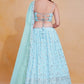 Georgette Thread and Sequins Embroidered Lehenga Choli with Dupatta