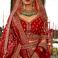 Crimson Royale Bridal Silk Lehenga with Zardozi Sequins Embroidery