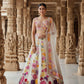 Chinon Multi-Thread & Sequin Embroidered Semi-Stitched Lehenga Choli