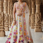 Chinon Multi-Thread & Sequin Embroidered Semi-Stitched Lehenga Choli