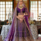 Regal Purple Silk Bridal Lehenga with Golden Zardozi Work Elegant
