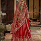 Red Bridal Silk Lehenga with Heavy Zari Embroidery and Double Dupatta