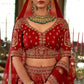 Crimson Royale Bridal Silk Lehenga with Zardozi Sequins Embroidery