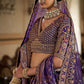 Royal Purple Silk Bridal Lehenga with Double Dupatta Zari Handwork