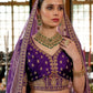 Regal Purple Silk Bridal Lehenga with Golden Zardozi Work Elegant