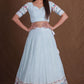 Sky Blue Georgette Multi-Thread and Sequin Embroidery Lehenga Choli