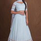 Sky Blue Georgette Multi-Thread and Sequin Embroidery Lehenga Choli