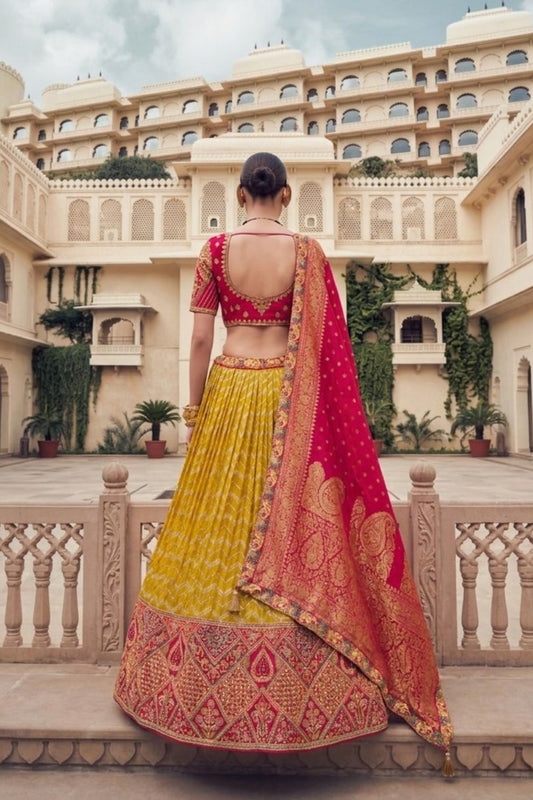 Kalamkari Banarasi Lehenga Choli Elegant Festive Wear