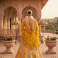 Vibrant Mustard Yellow Embroidered Silk Bridal Lehenga Choli with Traditional Motifs