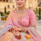 Pastel Multicolor Organza Embroidered Lehenga Set with Ombre Net Dupatta