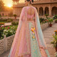 Pastel Multicolor Organza Embroidered Lehenga Set with Ombre Net Dupatta