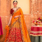 Tangerine Orange Banarasi Silk Lehenga Choli with Zari and Khatli Embroidery