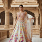 Chinon Multi-Thread & Sequin Embroidered Semi-Stitched Lehenga Choli