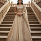 Champagne Gold Crush Silk Zari and Sequins Embroidered Lehenga Choli Set