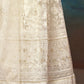 White Soft Net Thread and Sequins Embroidered Semi-Stitched Lehenga Choli with Dupatta
