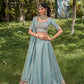 Royal Sky Blue Silk Mehendi Lehenga Choli with Bead Embroidery Elegant