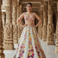 Chinon Multi-Thread & Sequin Embroidered Semi-Stitched Lehenga Choli