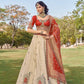 Tissue Silk Wedding Lehenga Choli Peacock Embroidery with Dupatta Elegant
