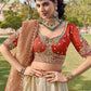 Tissue Silk Wedding Lehenga Choli Peacock Embroidery with Dupatta Elegant
