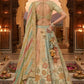 Multicolor Silk Blend Embroidered Bridal Lehenga with Thread Embroidery and Sequins Work