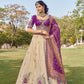 Purple Tissue Silk Wedding Lehenga Choli Peacock Embroidery with Dupatta Elegant