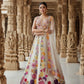 Chinon Multi-Thread & Sequin Embroidered Semi-Stitched Lehenga Choli