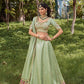 Royal Pista Green Silk Mehendi Lehenga Choli with Bead Embroidery Elegant