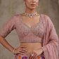 Tissue Pink Bead Work Bridesmaid Lehenga Choli with Dupatta Elegant Wear