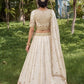 Royal Off white Silk Mehendi Lehenga Choli with Bead Embroidery Elegant