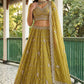 Tissue Lehenga Embroidered Sequins Stones Beads Zari Work Elegant Wear