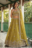 Tissue Lehenga Embroidered Sequins Stones Beads Zari Work Elegant Wear