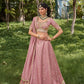Royal Pink Silk Mehendi Lehenga Choli with Bead Embroidery Elegant