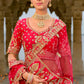 Red Silk Bridal Lehenga Choli with Heavy Zari and Dori Heritage Embroidery