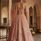 Net Bridal Lehenga Zardozi Peacock Motifs Embroidery Elegant Wedding