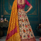 Multi Color Dola Silk Lehenga Choli Weaving Work Wedding Wear Elegant