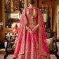 Rani Pink Silk Bridal Lehenga Signature Belt Zardozi Floral Work Elegant