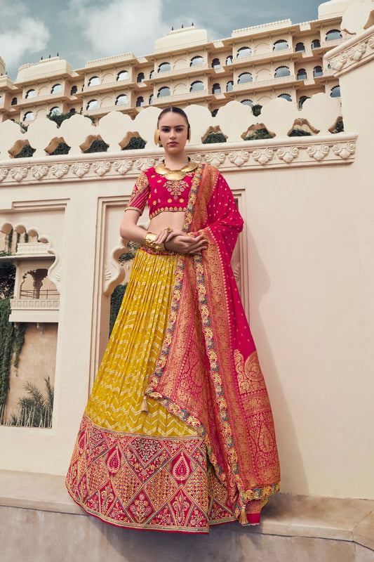 Kalamkari Banarasi Lehenga Choli Elegant Festive Wear