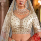Ivory Silk Lehenga Set with Double Dupatta Intricate Embroidery Elegant